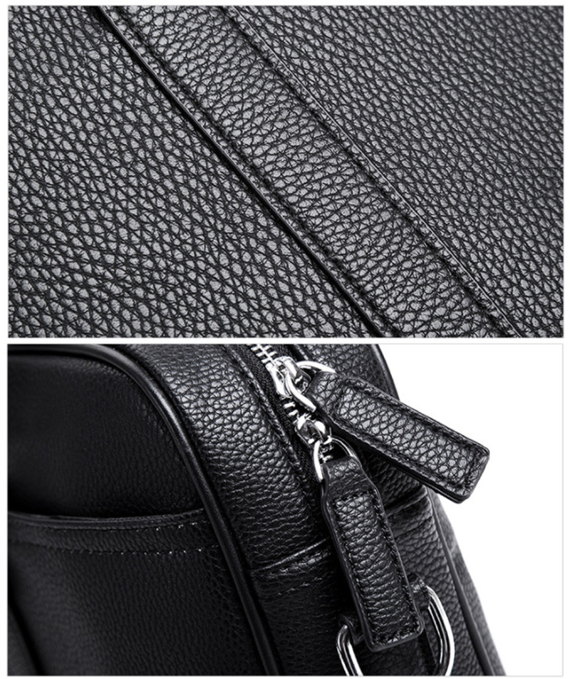 New Fashion Men Business Briefcase Soft Leather Handbag Laptop Shoulder Bag AU