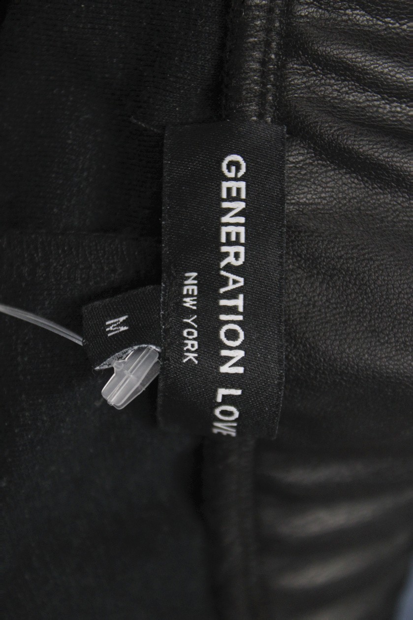 Generation Love Women Black Pull On Solid Polyurethane Pants Size M