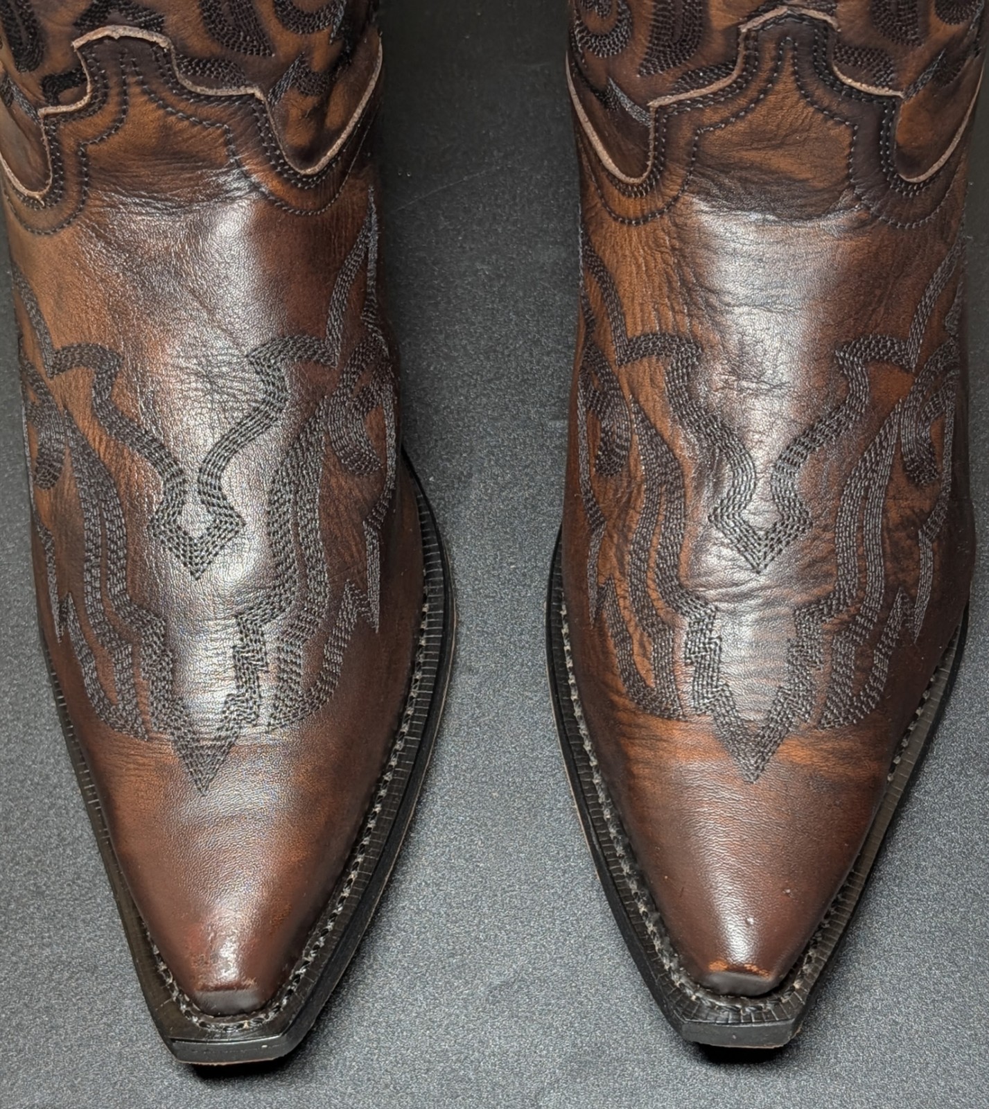 Laredo Men’s Boots Hawk Burnt Apple Leather Cowboy Boots 6862 Size 10 EW