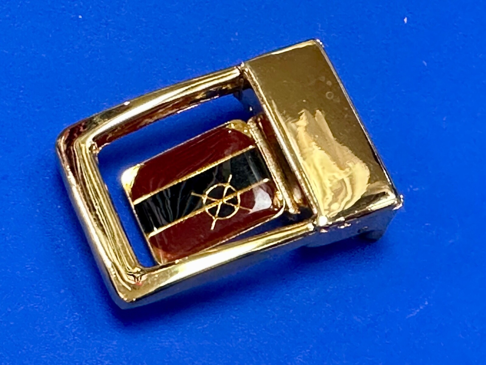 Sail Boat Wheel Nautical Retro Small Swing Out Gold Color Belt Buckle