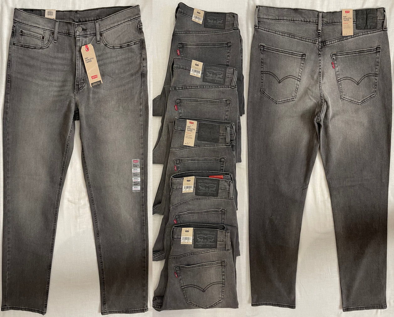Levi’s 541 Athletic Taper Stretch Mens Jeans 32,33,34,36,38,40,42 Gray #0307