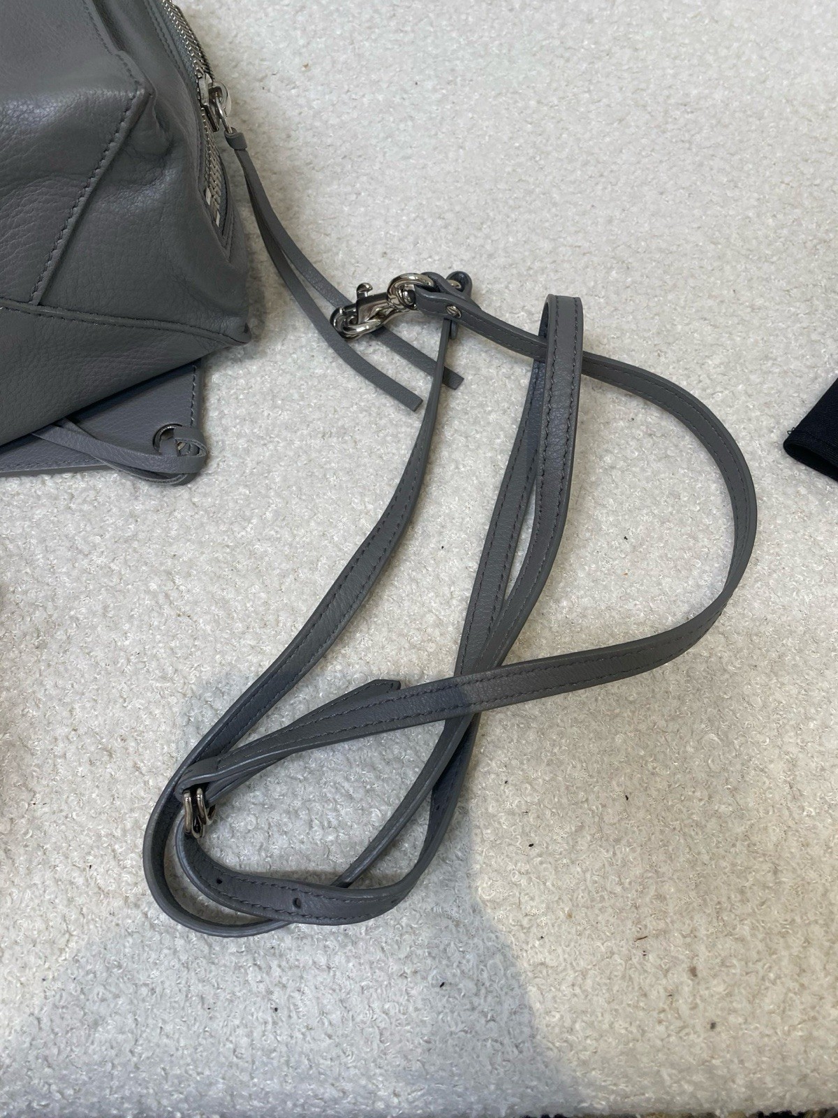 Balenciaga gray full leather mini papier locomotive bag tote bag size: 22*17*9cm