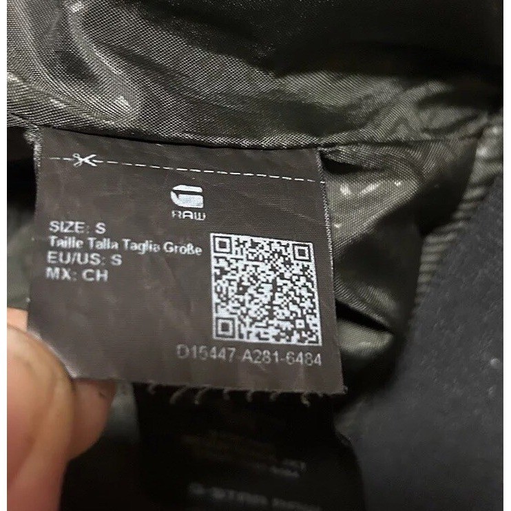 G-Star Raw Men’s Dark Black Meson Full Zip Track Jacket Cafe Racer Members Only