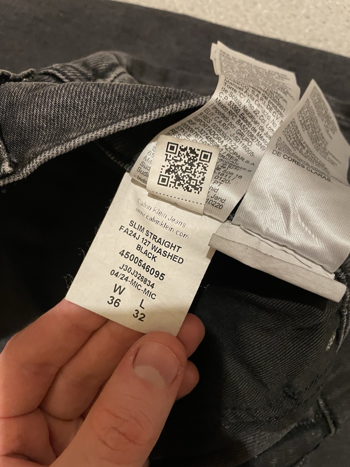 Calvin Klein Men’s Jeans W36 L32 – Grey