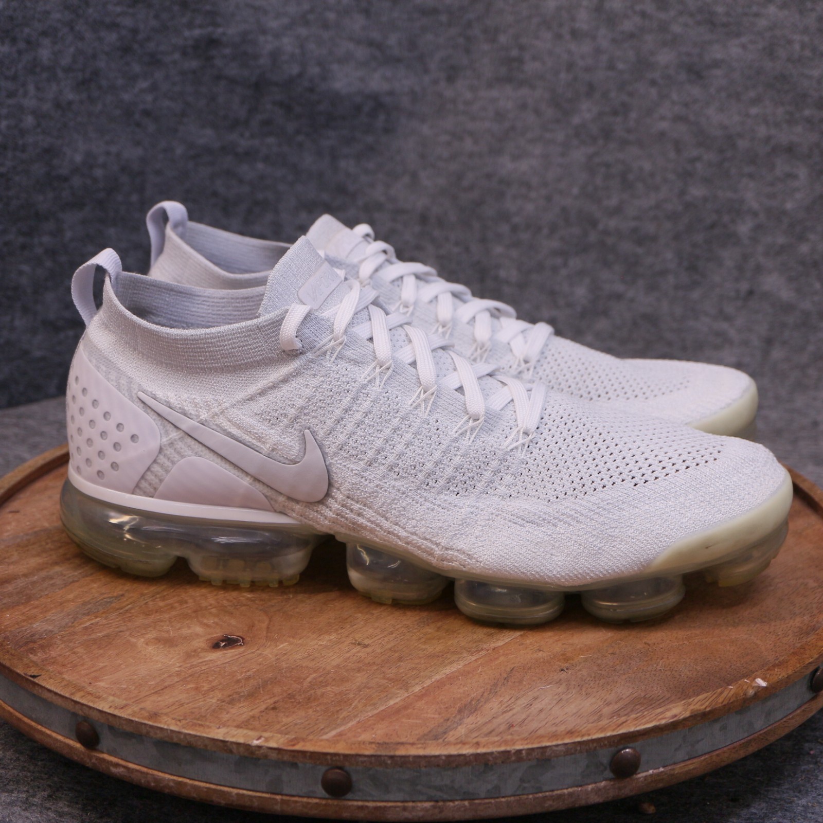 Nike Air VaporMax Flyknit 2 Mens Size 13 US Vast Grey Running Shoes 942842 -105