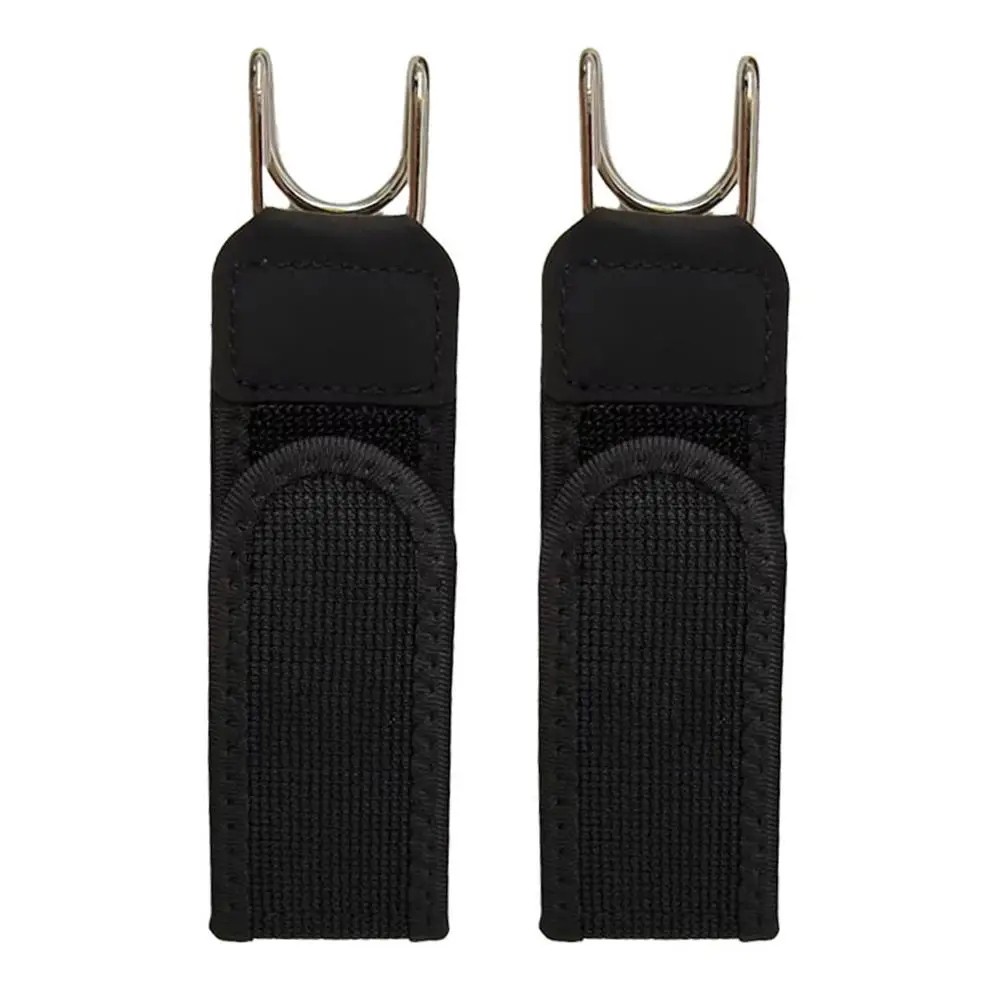 2PCS Heavy Duty Metal Hook Elastic Belt Buckle-Less Invisible Waist Belt Closure