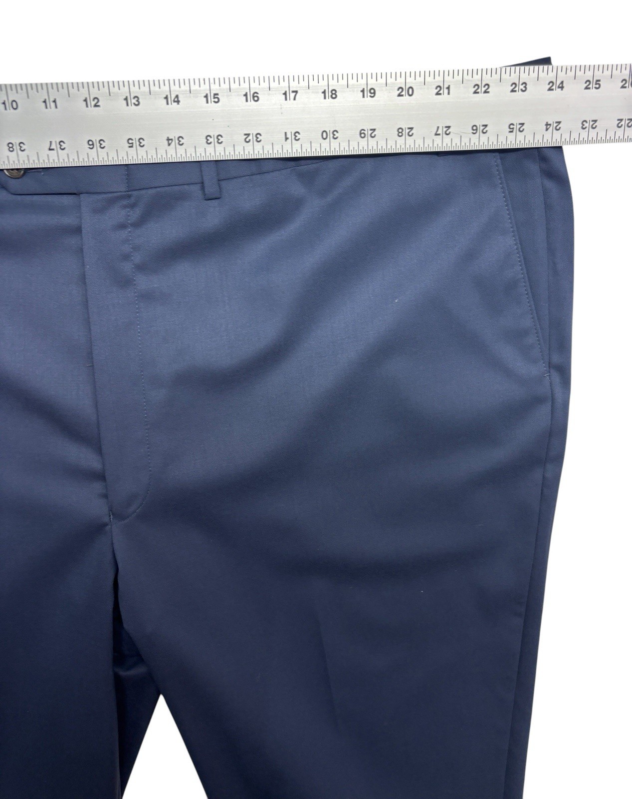 Hart Schaffner Marx 48×30 Navy Blue Dress Suit Pants Trousers Flat Front Wool
