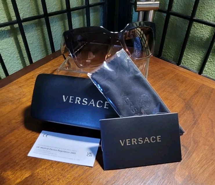 Versace MOD. 4418 Women’s Cat Eye Sunglasses Brown Gradient UV400 145mm