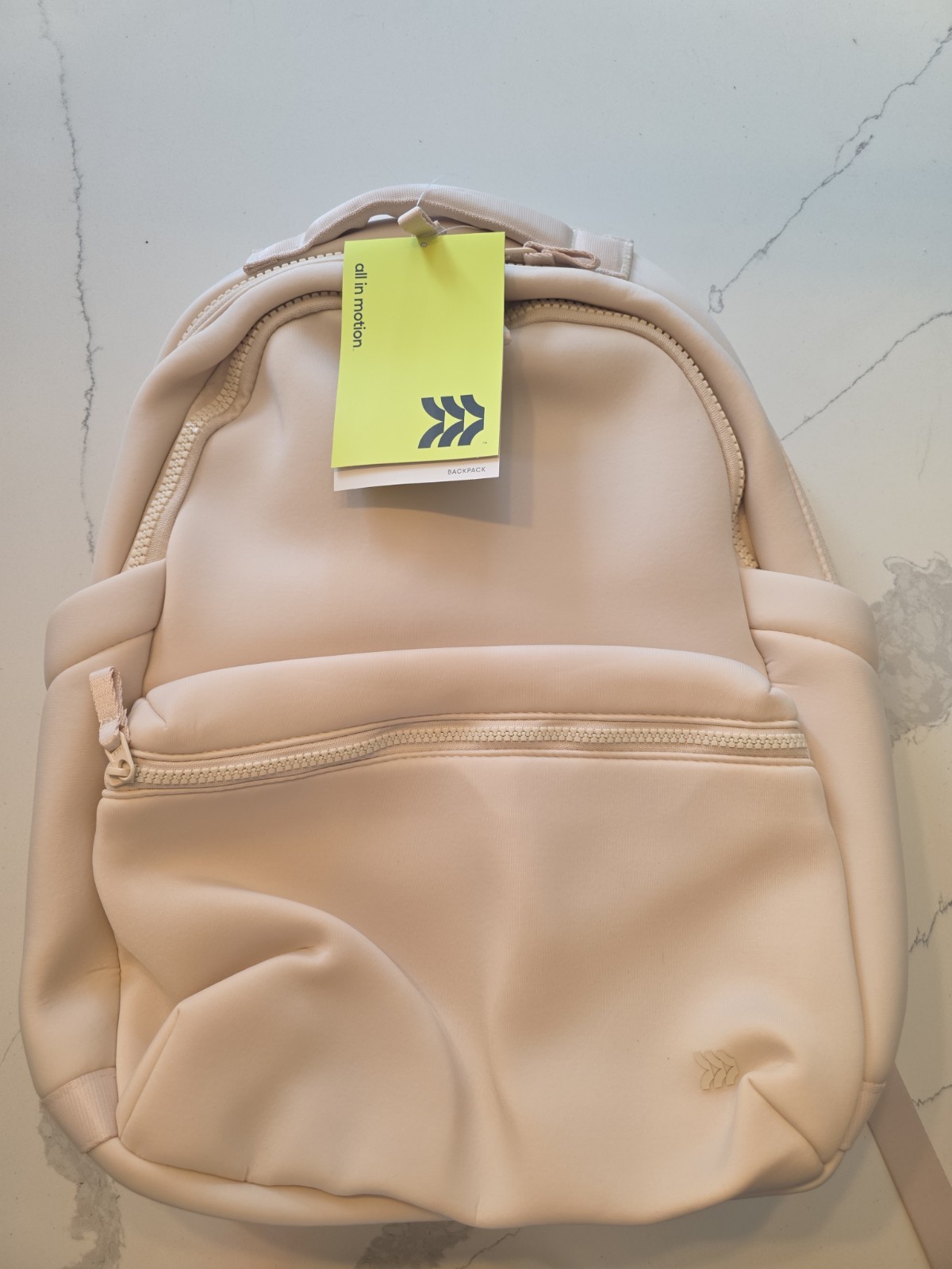 All in Motion Water Repellent Laptop Backpack Cream Beige 15in Laptop Sleeve NWT