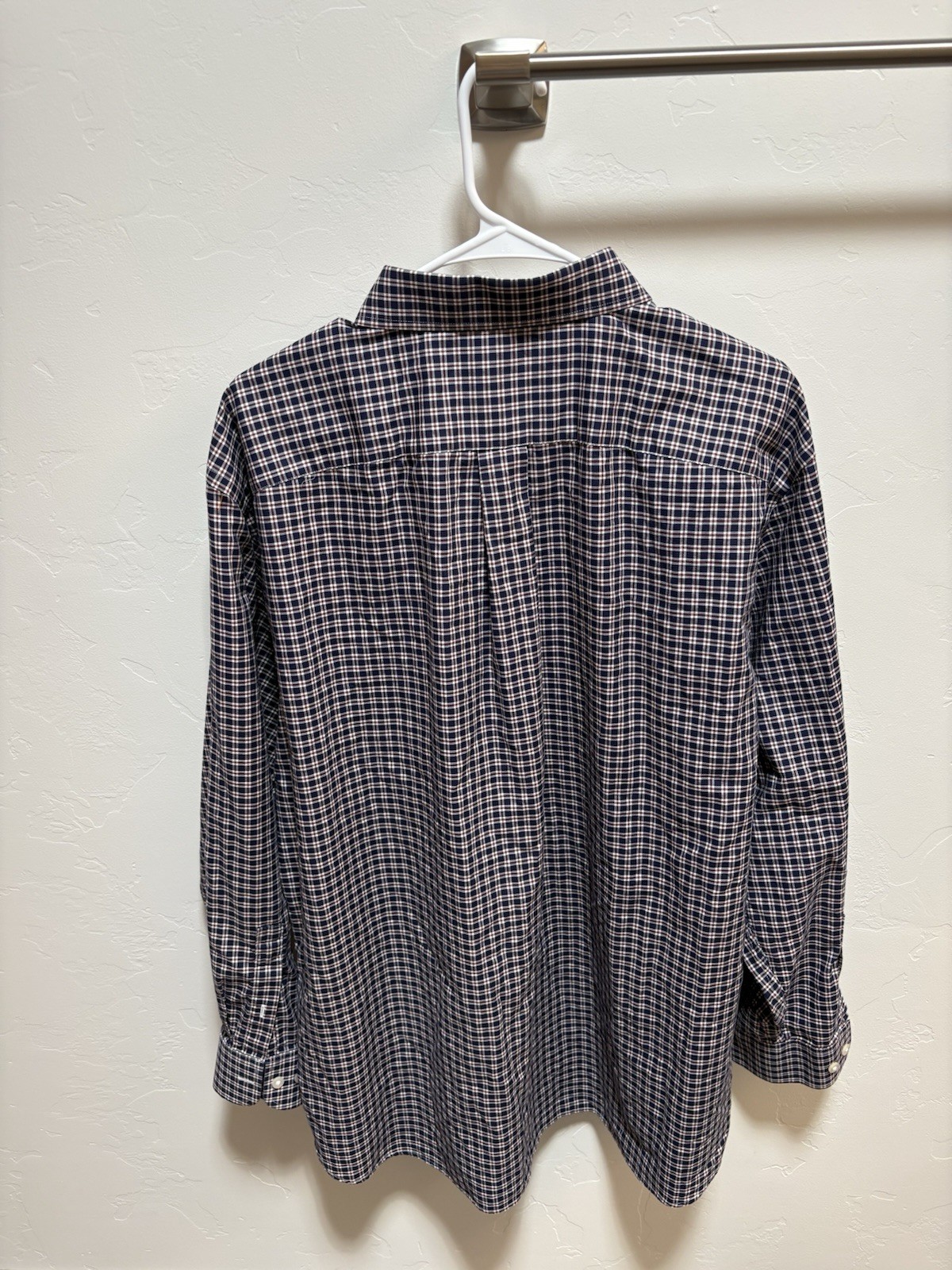 Daniel Cremieux Men’s XL Blue/White/Red Check Woven Cotton Button-Up Shirt