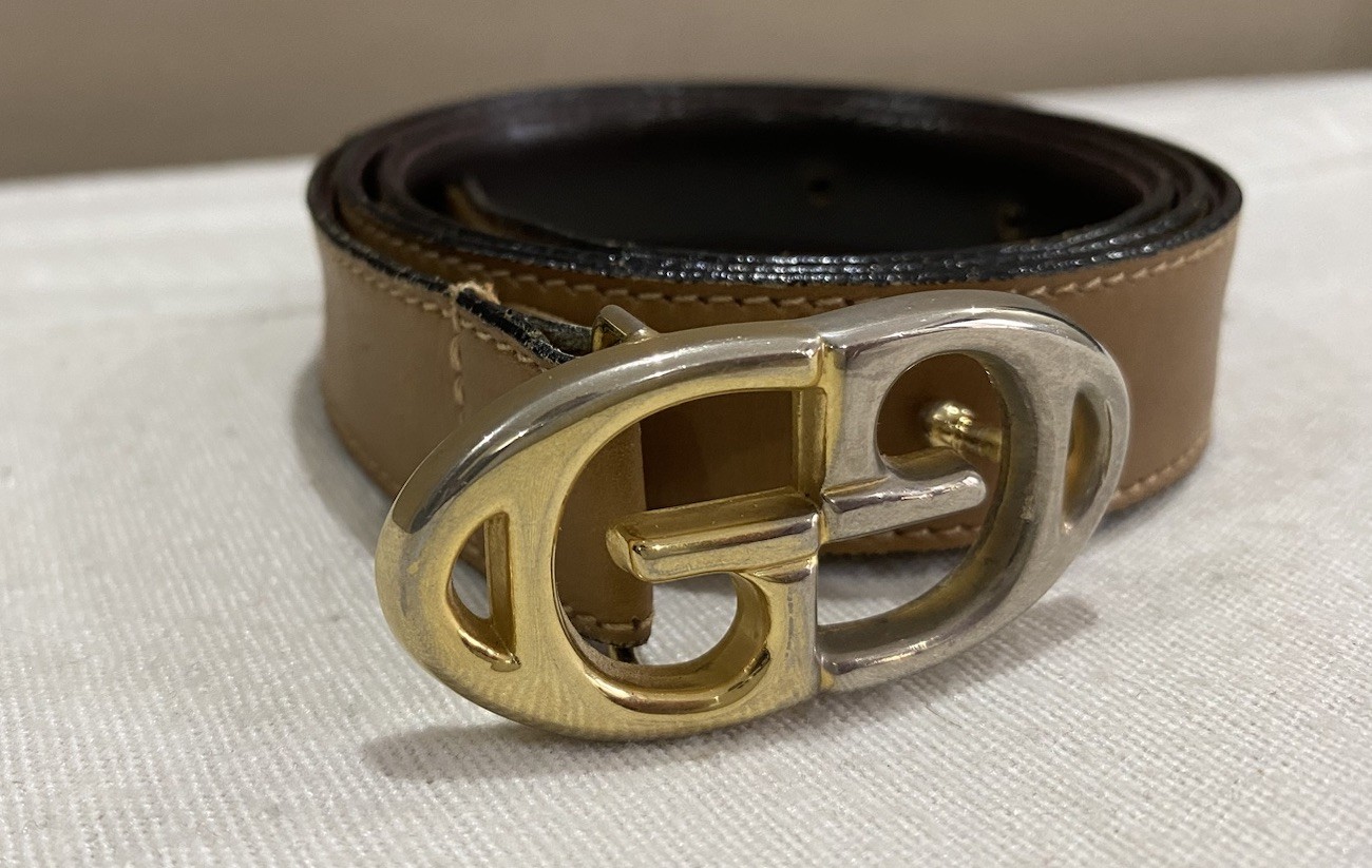 S34# Gucci Vintage Belt 75 Cm Made In Italy Length : 31 Inch Has Sign Of Wear