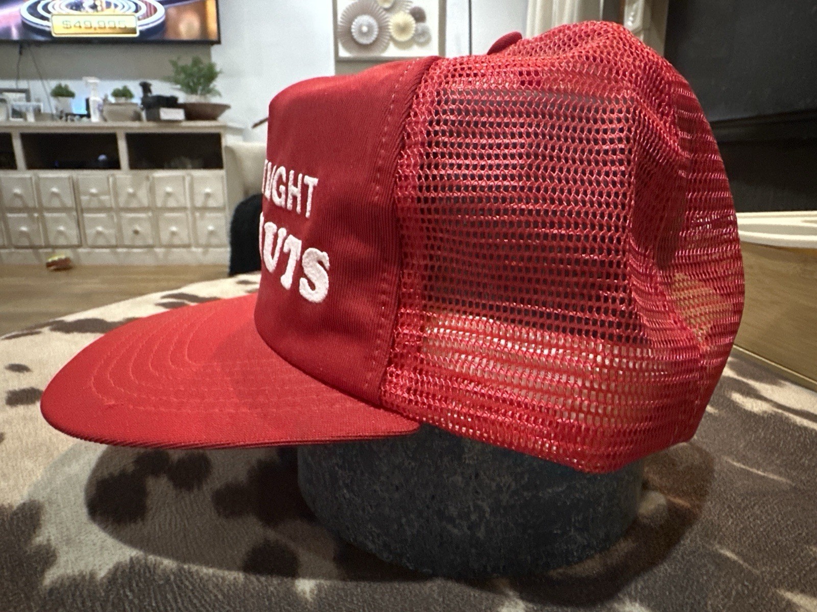 Vintage Daylight Donuts Trucker Hat Don’s Sales USA Made Red Snapback