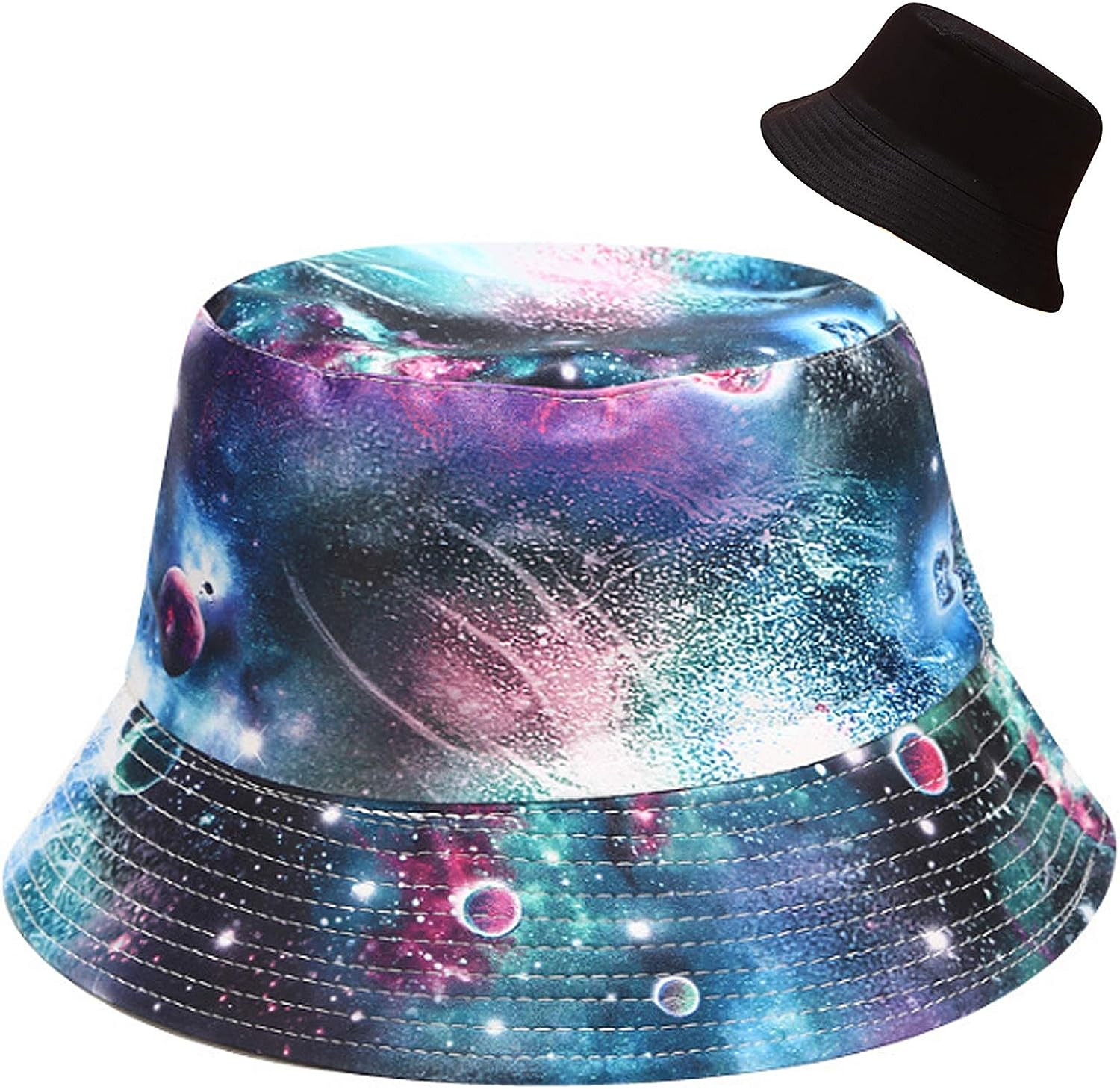 Unisex Bucket Hat Beach Sun Hat Aesthetic Fishing Hat for Men Women Teens, Rever
