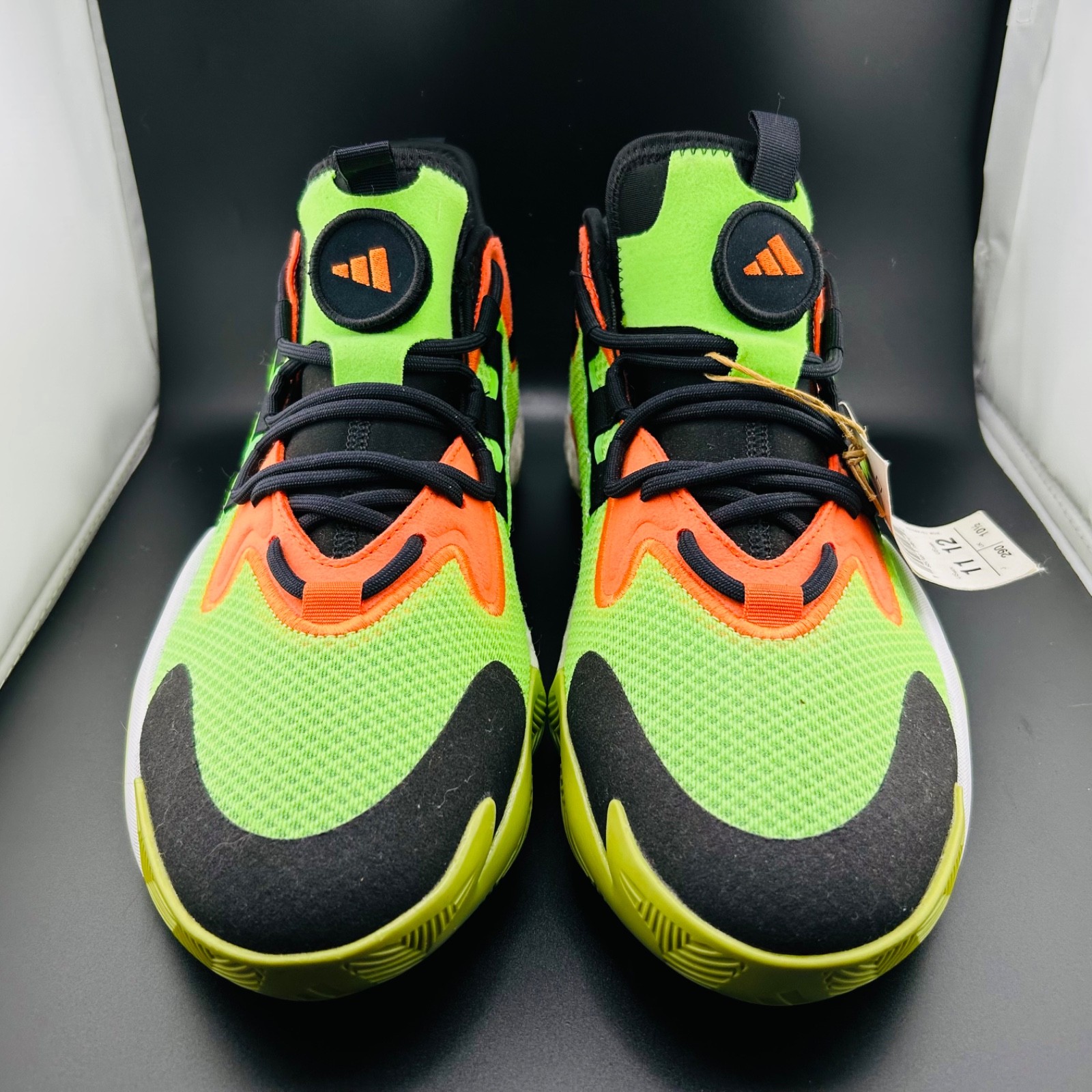 Adidas BYW Select Basketball Shoes Solar Green Impact Orange Core IG4948 Sz 11