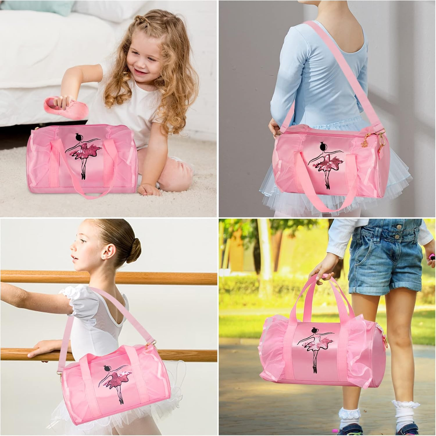 New in 2024 Cute Ballet Bag Kits Tutu Dress Dance Bag, Girls Personalized Waterp