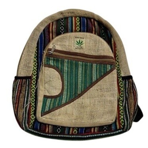 Bohemian Hemp Backpack Women Tribal Striped Casual Travel Bag