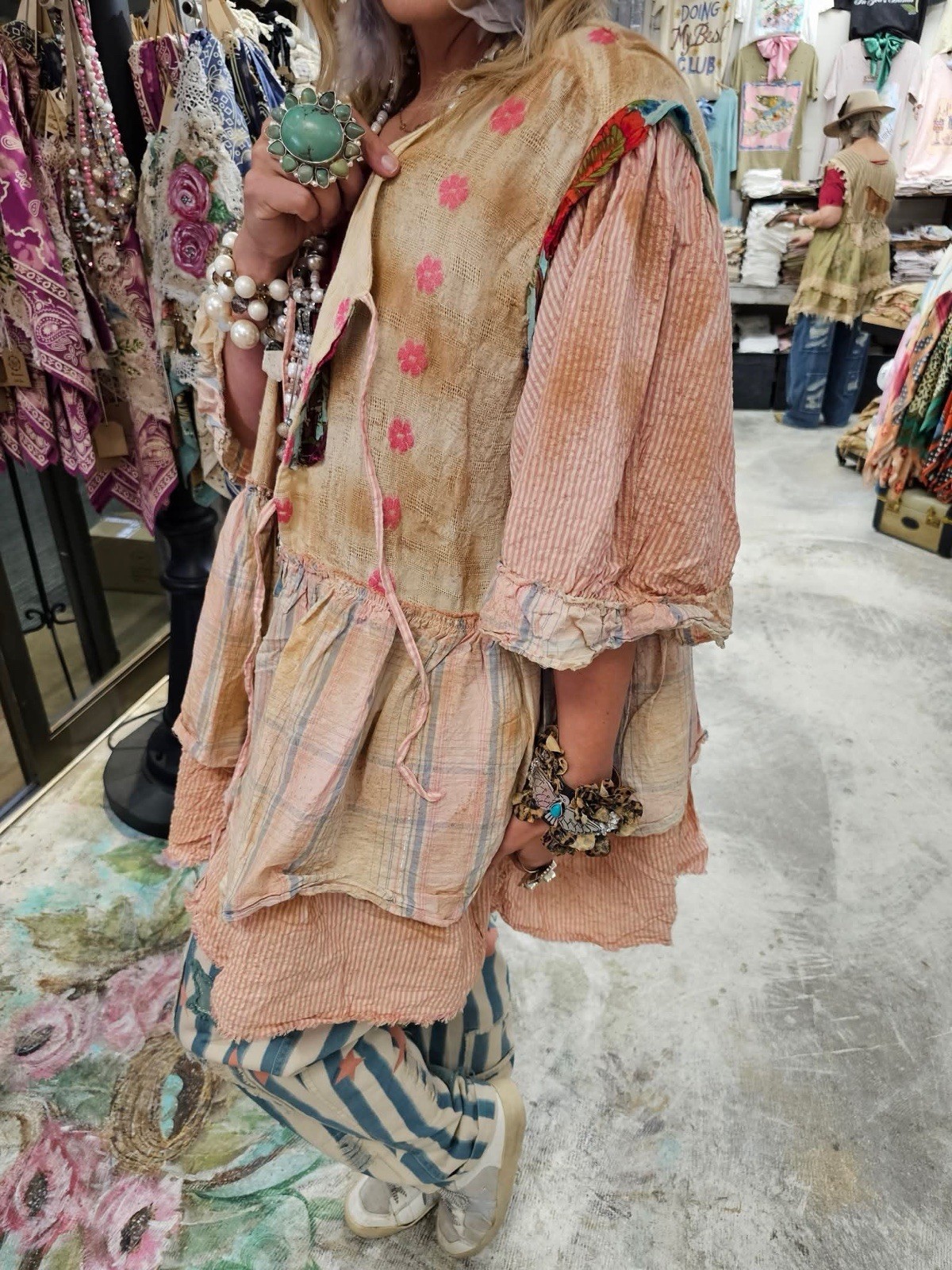 NWT – A Rare Bird – Celebration Cake Patchwork Jacket or Top – One Size