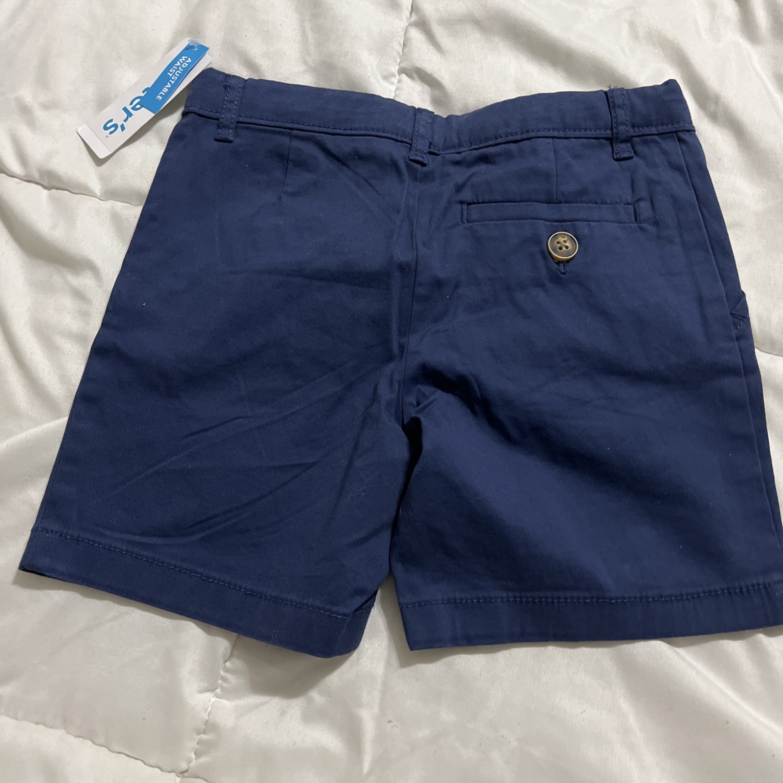 Carter’s 4T/4A Navy Solid Adjustable Waist Shorts 98% Cotton/2% Elastane NWT