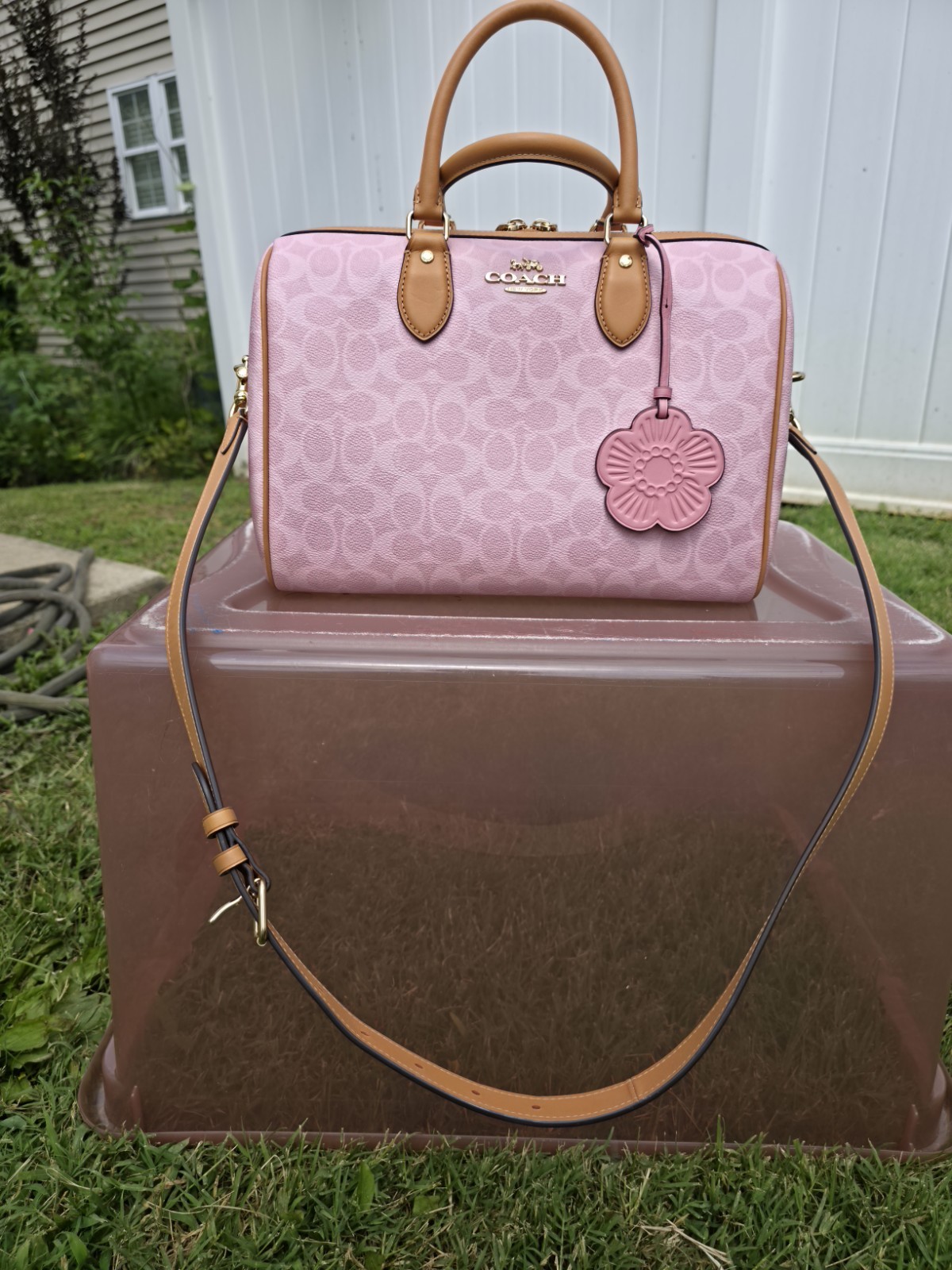 Coach Large Powder Pink Rowan Satchel Bag