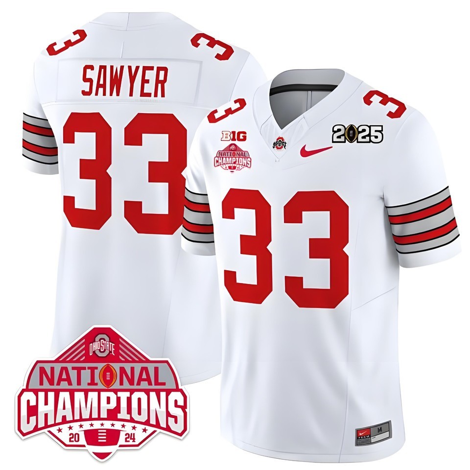 Men’s #33 Jack Sawyer White 2025 Player SportShirt Adult – All Stitched