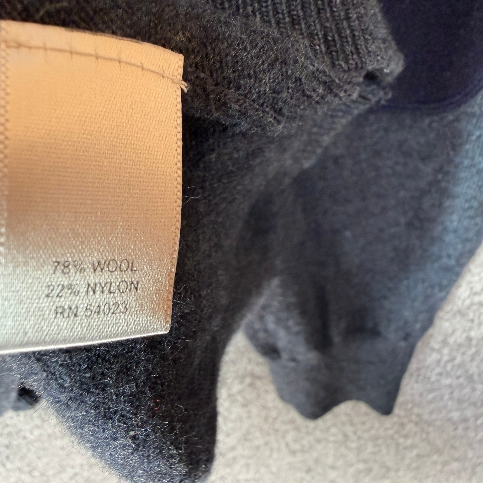 Banana Republic Mens Wool Blend Crewneck Sweater Elbow Patches Gray Large