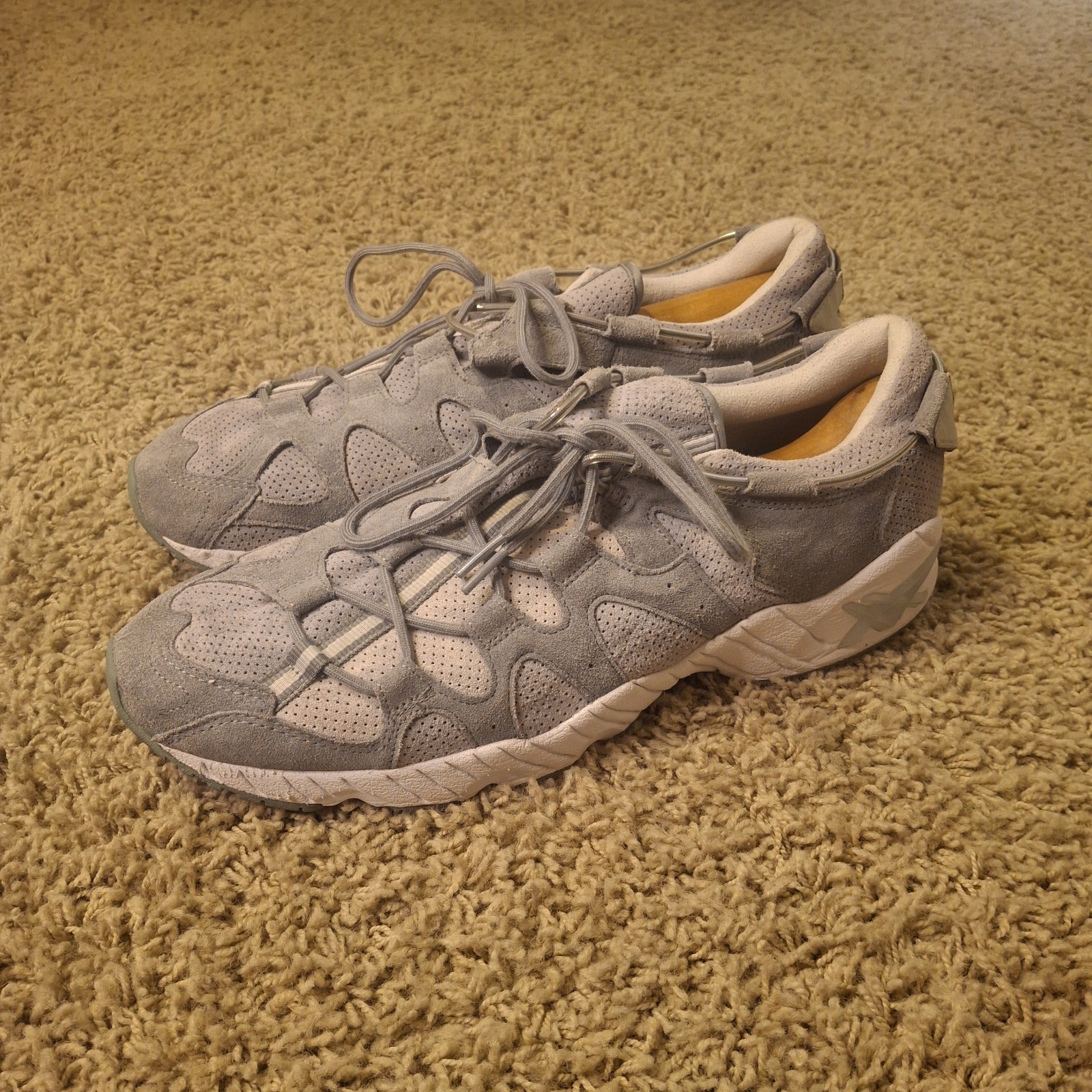 ASICS TIGER GEL MENS Sz 13 MAI MID GREY STONE RUNNING SHOE SNEAKER 1193A043