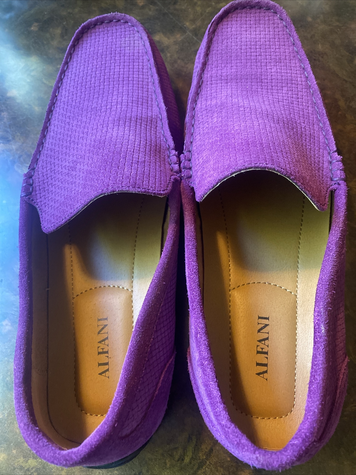 Alfani Men’s Casual Shoes Kendric Textured Drivers, 10.5 M, Plum