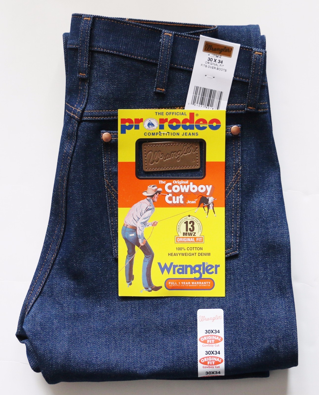 New Wrangler Cowboy Cut 13MWZ Original Fit Jeans Rigid Indigo Men’s Sizes