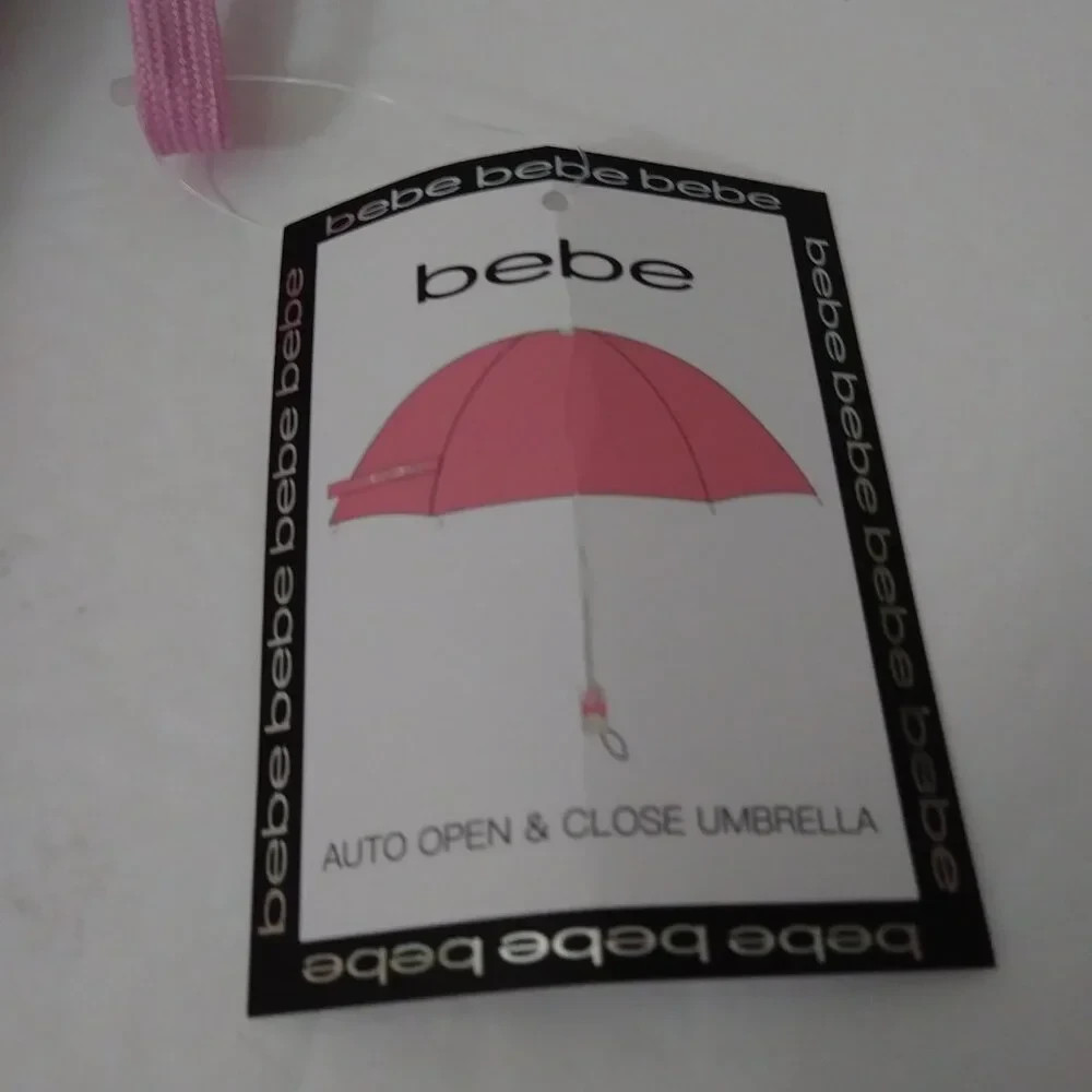 bebe Umbrella Auto Open & Close Lightweight Rain Sunshine Pink