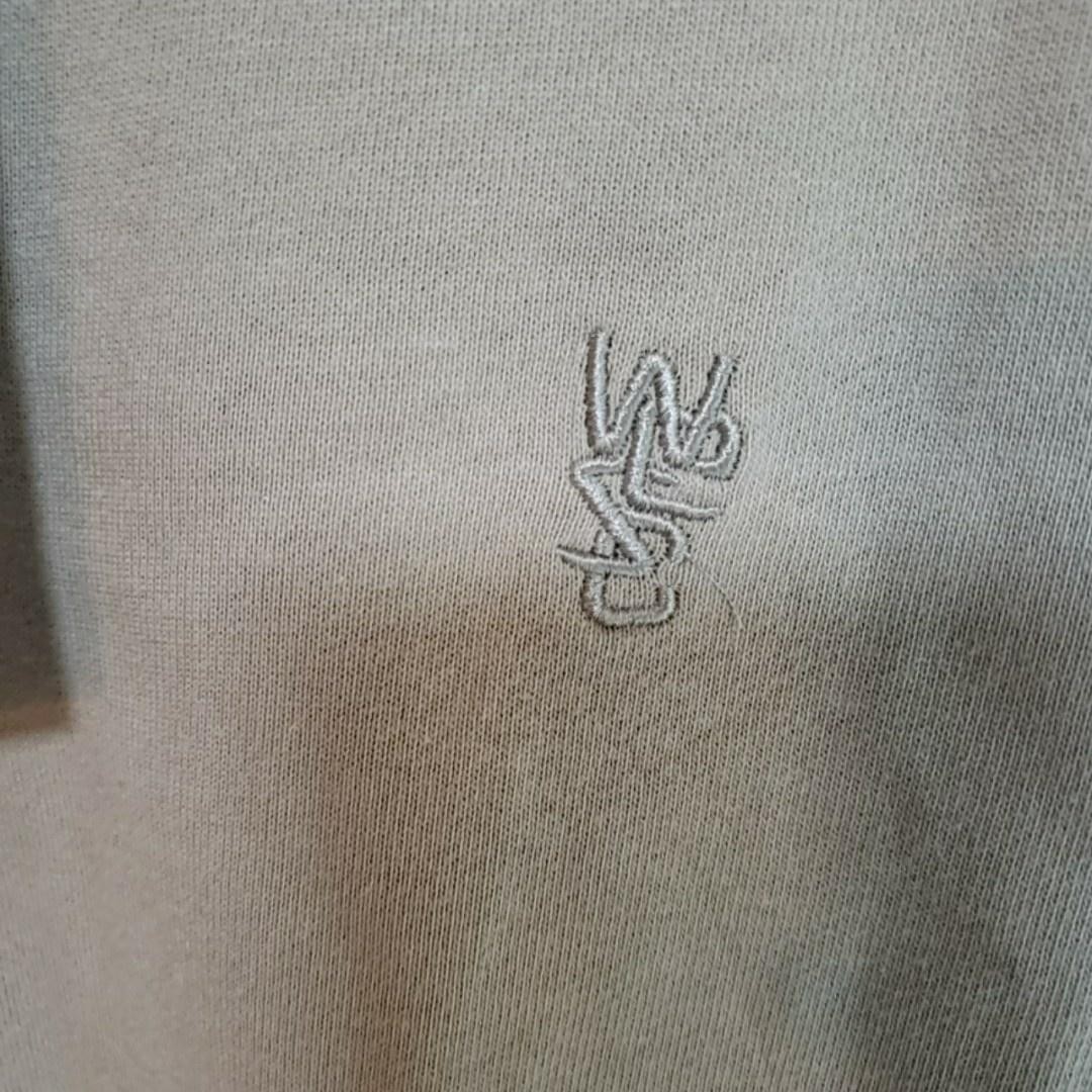 WeSC Sweatshirt Mens Large Beige Collared Pullover Knit Embroidered Logo