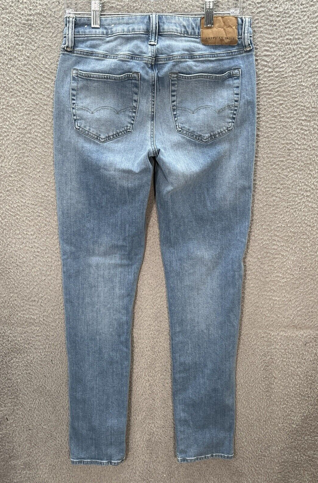 American Eagle Jeans Mens 30×34 Blue Skinny Next Level Flex Distressed Preppy