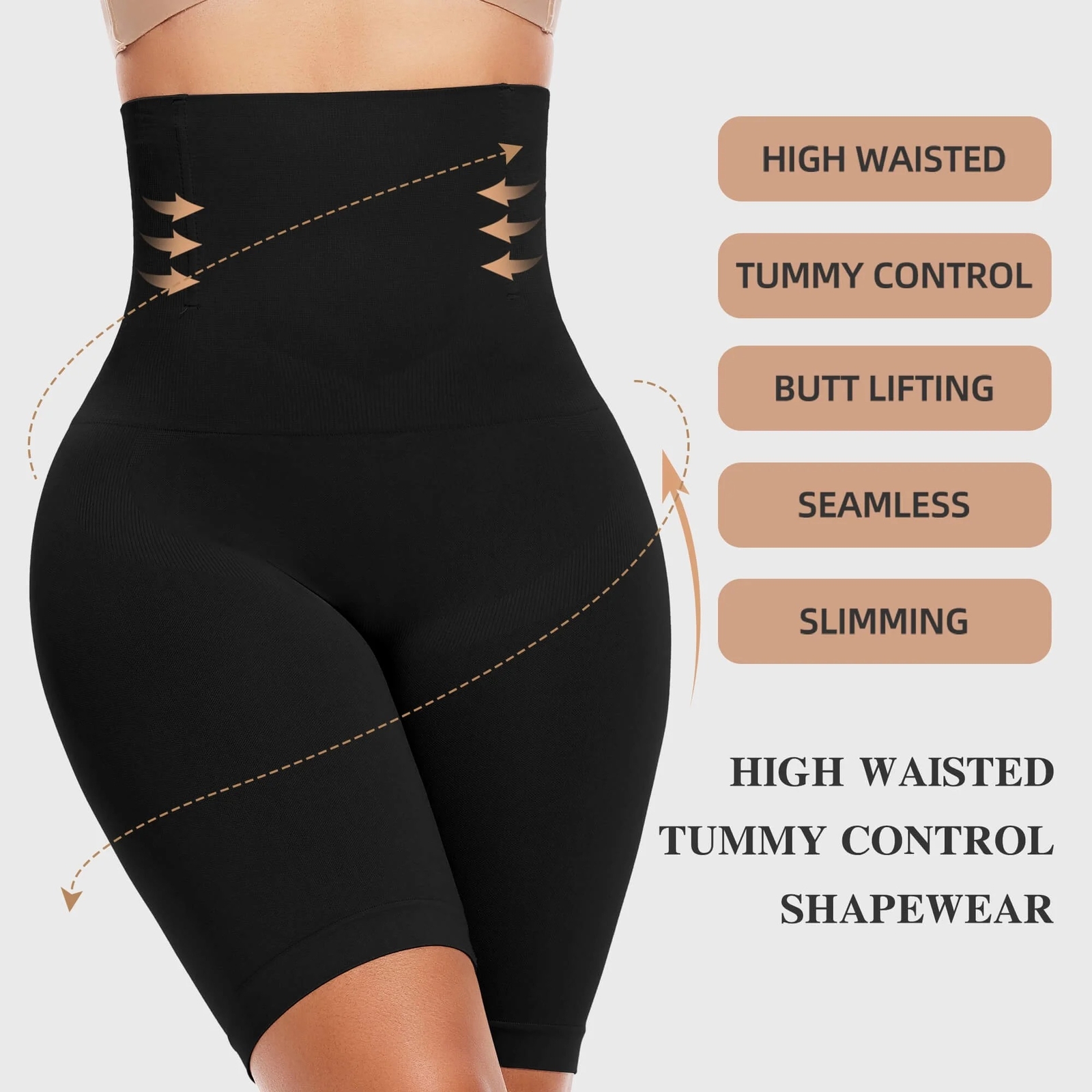 2 Pack Women Slim Tummy Control Shapewear Shorts Body Shaper High Waist Pants US