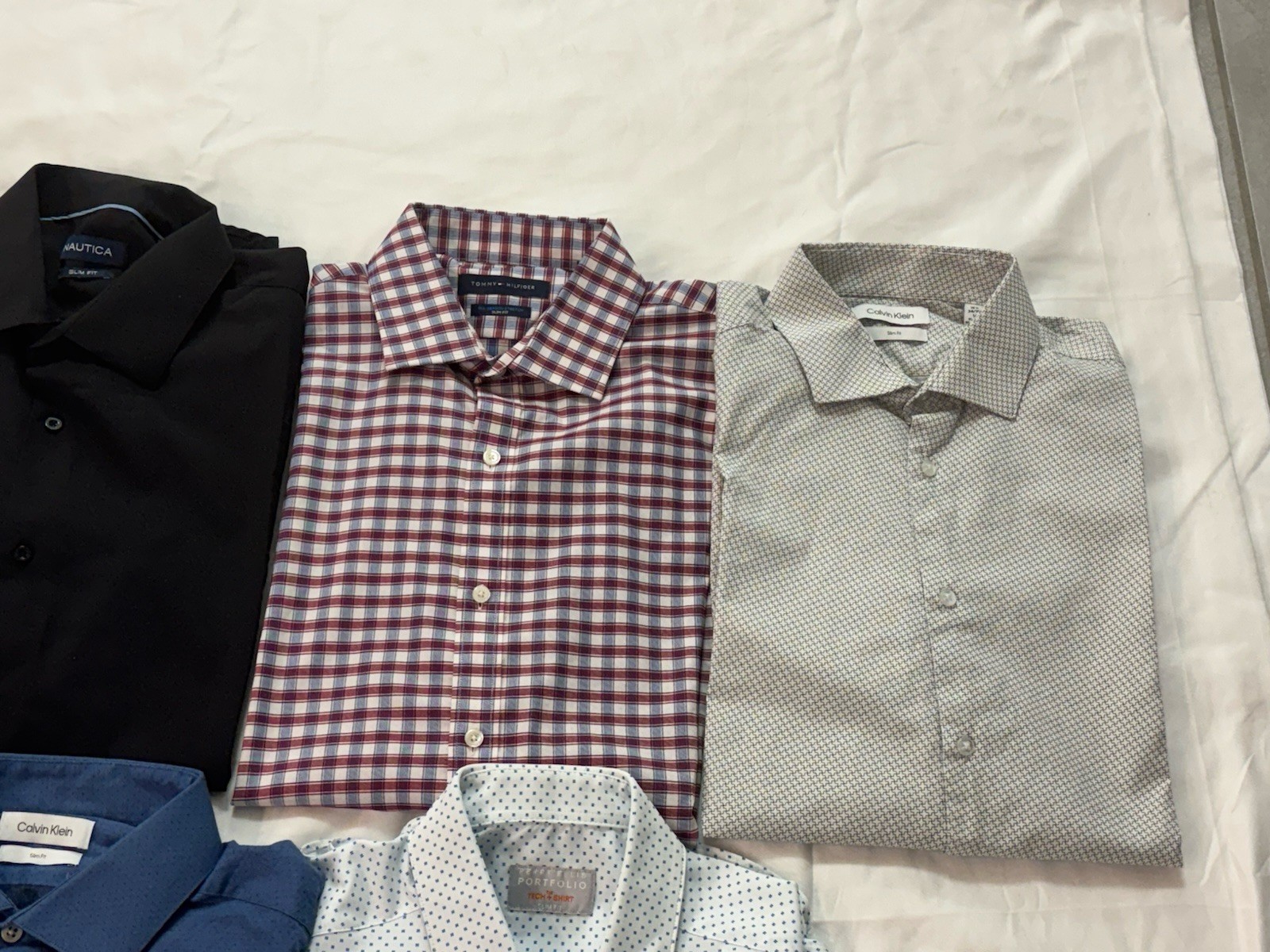 7~Calvin Klein,Tommy Hilfiger Michael Kors Mens DressShirts 16.5/34-35 Button Up