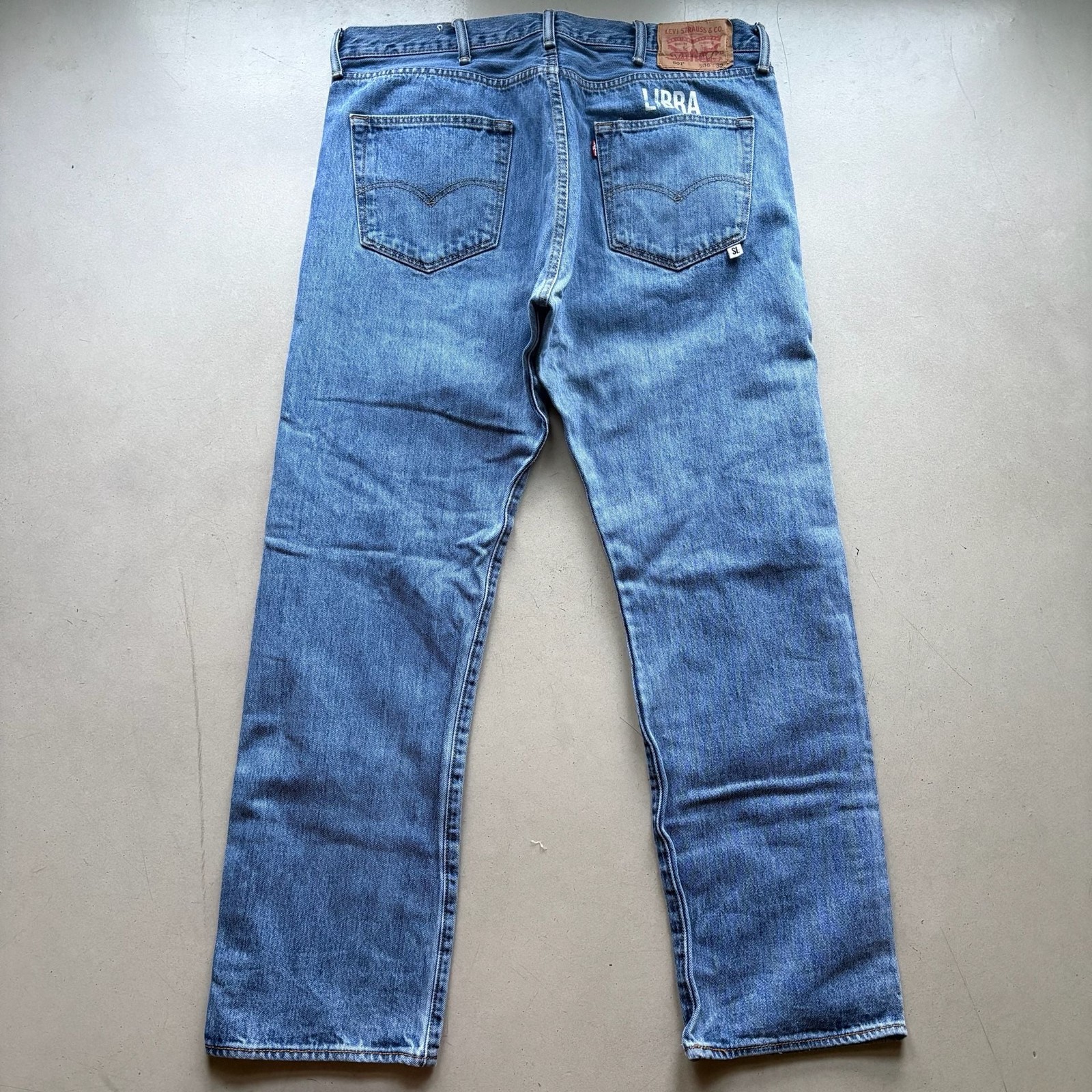 Samaria Leah Upcycled Levi’s 501 Button-Fly Straight Leg Jeans