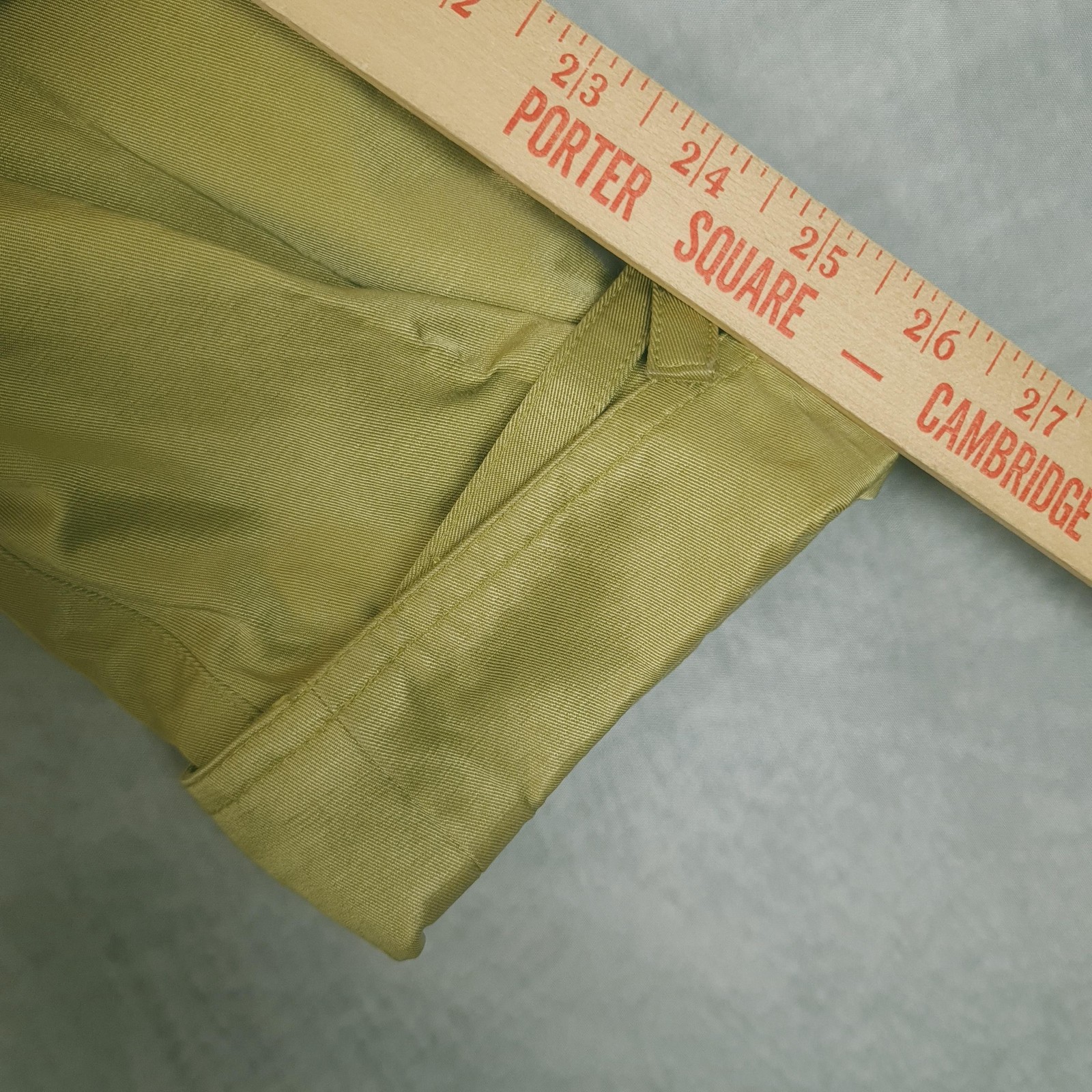 Mycra Pac Coat Womens P 6-8 Green Twill Buckle Trench Lightweight Belted