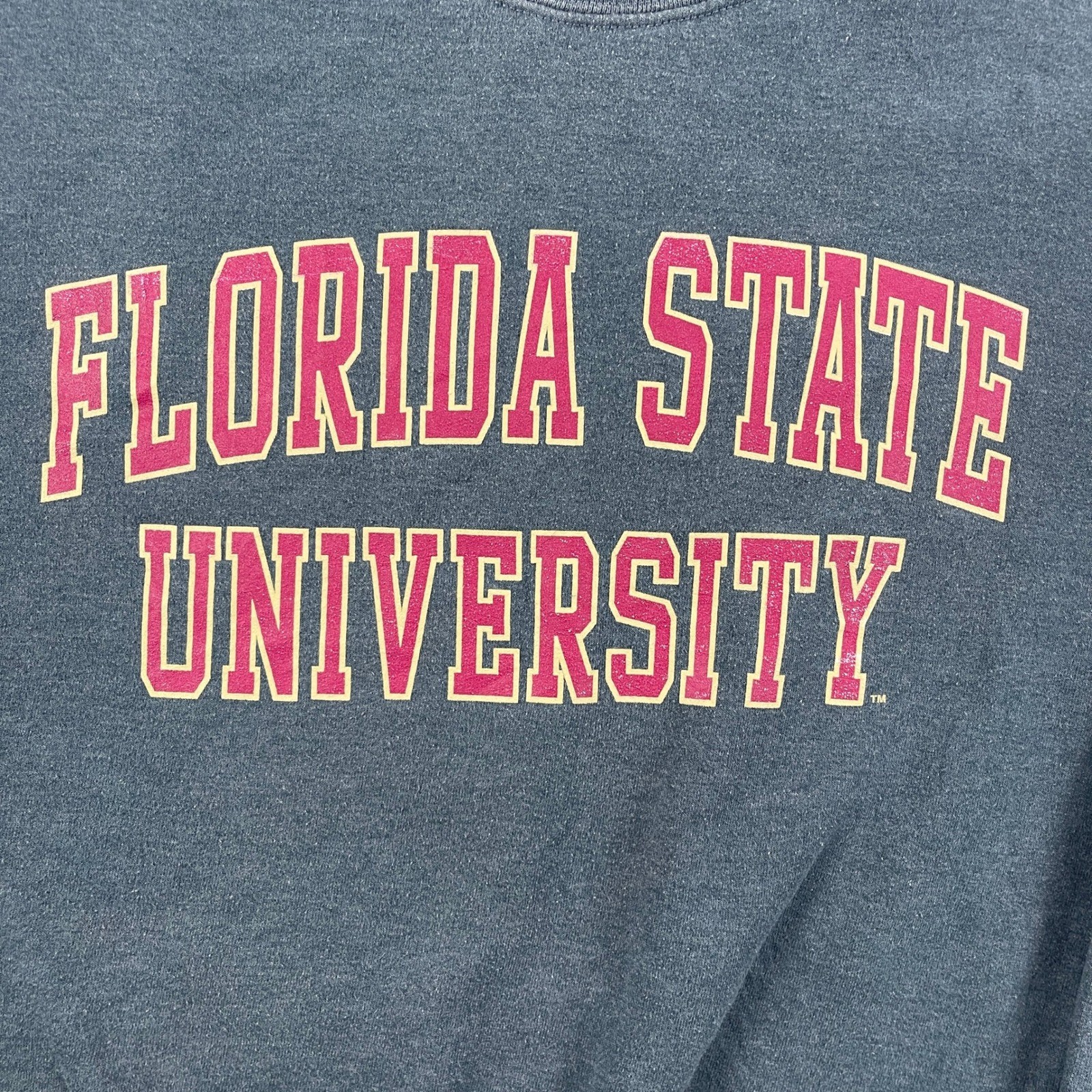 Florida State University MV Sport Men Large Gray Crewneck Sweatshirt