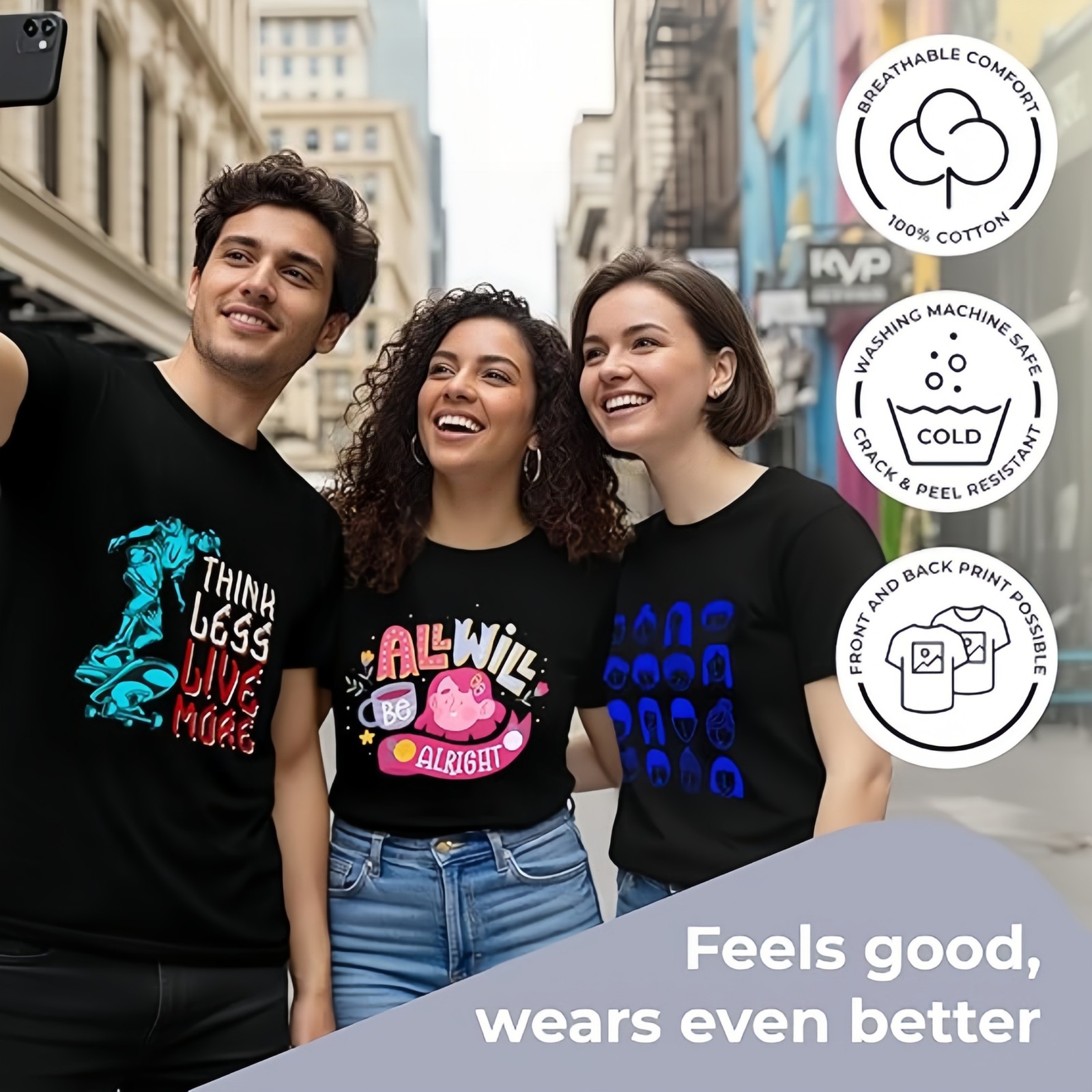 Custom Photo & Text T-Shirt – Add Your Own Image Logo Personalized Casual TShirt