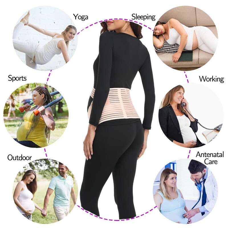 PREGNANCY MATERNITY BELT LUMBAR BACK SUPPORT WAIST BAND BELLY BUMP BRACE STRAPS