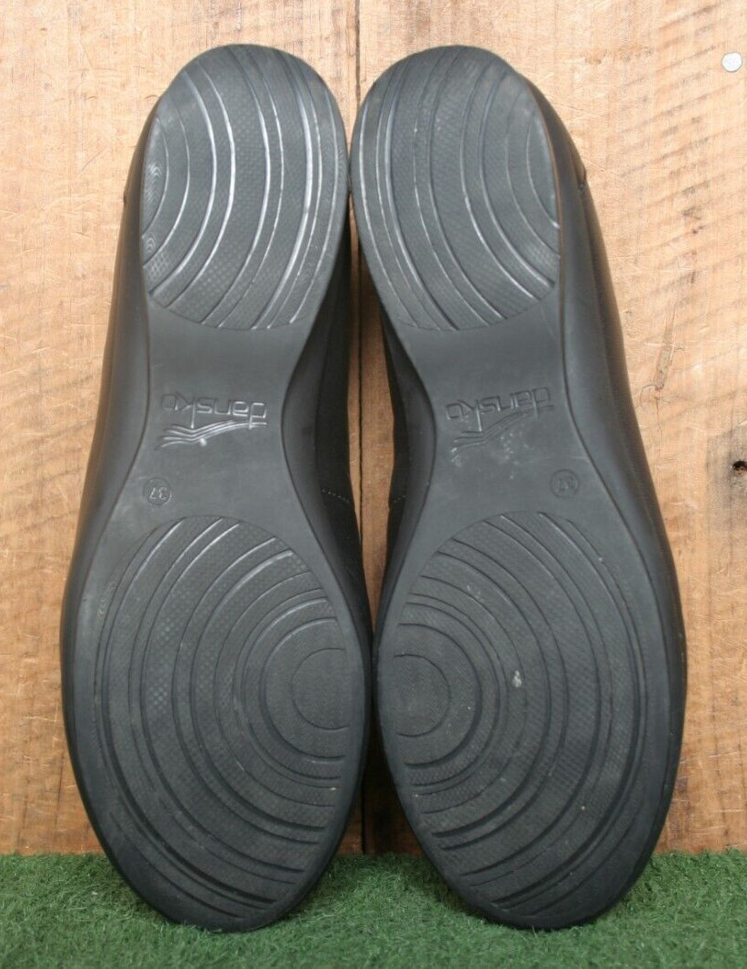 DANSKO ‘Ann’ Black Leather & Elastic Gore Loafers EUR 37 | US 6.5-7 (Defect)