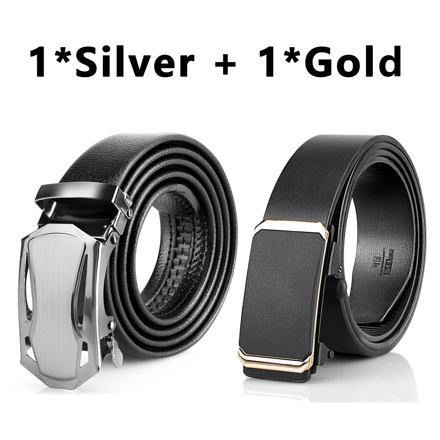 Causal Leather Men’s Ratchet Belts For Men Adjustable Automatic Buckle 120cm/47″