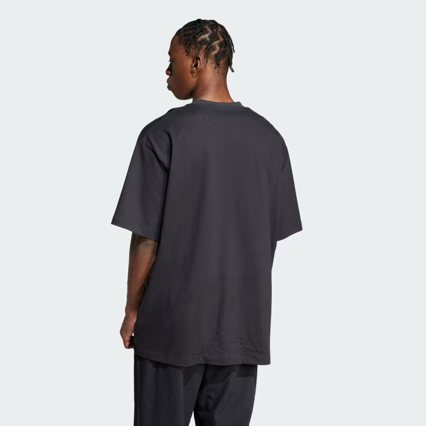 Adidas L Men’s T-Shirt Black Oversized Fit V-Neck Cotton Orignials – JD2301 NWT