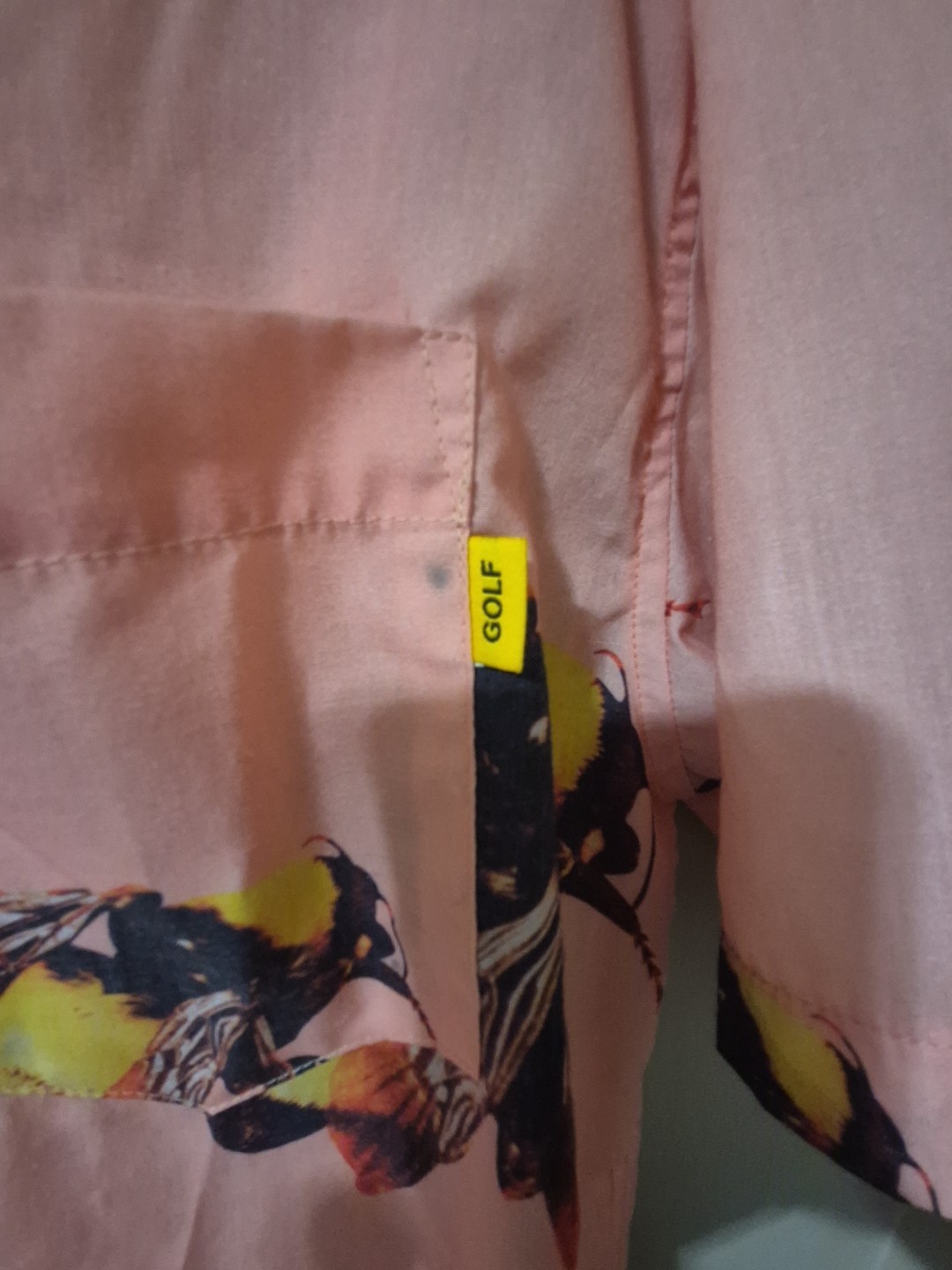 Golf Wang Bumble Bee Short Sleeve Button Up Shirt Tyler The Creator Mens Medium