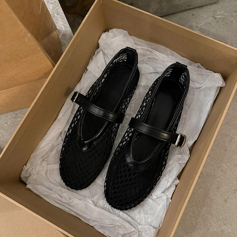 In Summer, Wear round Toe, Straight Buckles, Casual and Comfortable, Women’S Fla