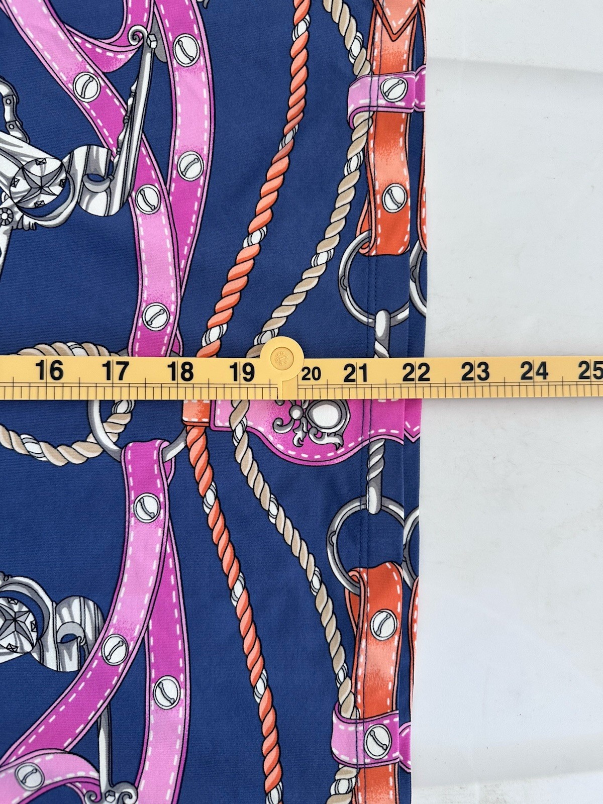 J.McLaughlin Signature Catalina Cloth Equestrian Rope Belt Shirt Royal Blue Smal