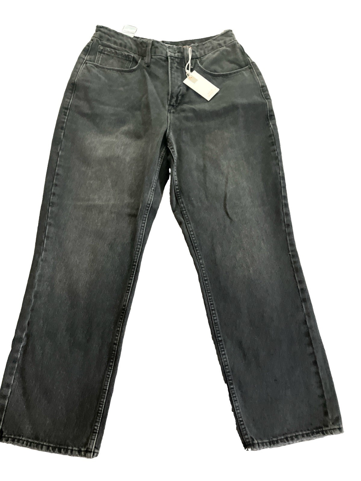 Good American Black Skinny Jeans 8/29 GNDU999BT Distressed