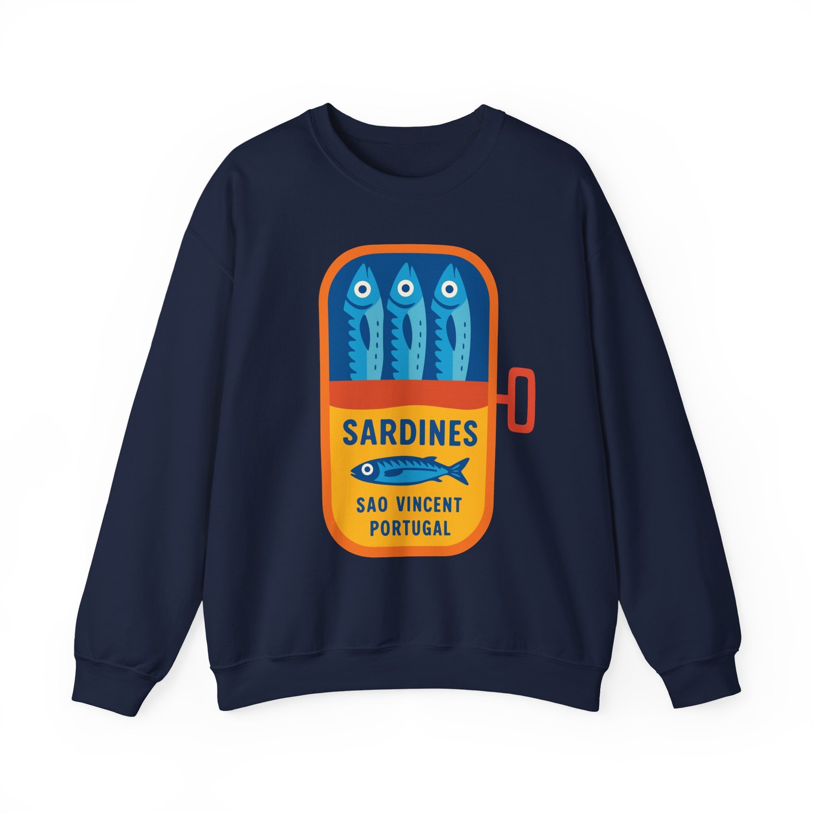 Sardines in a Can Sweatshirt | Retro Fish Can Illustration