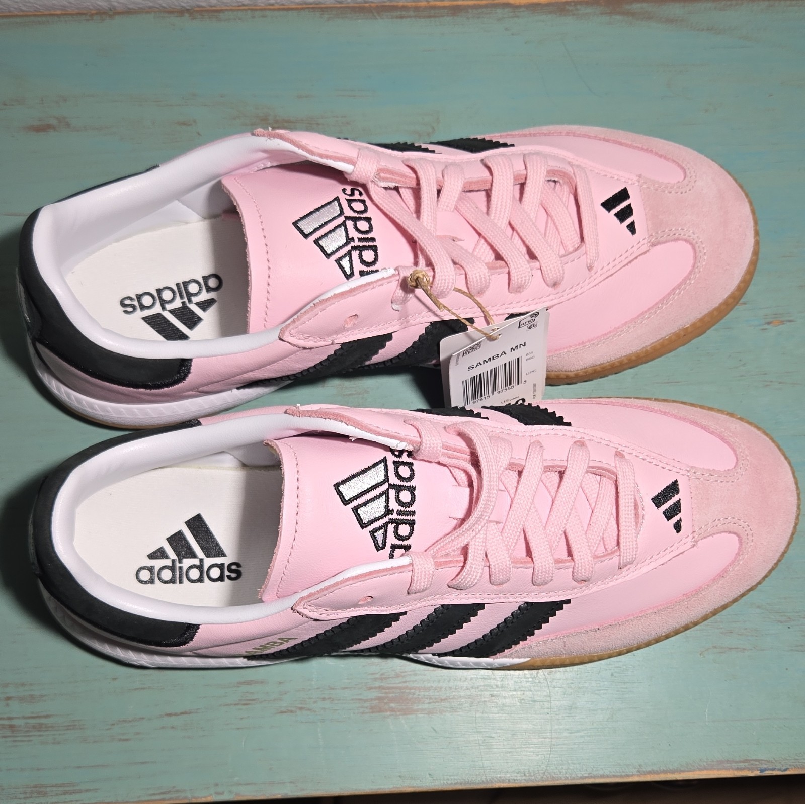 Adidas Samba Millenium Sneakers Pink/Black/Gum. Leather/Suede Mens Size 9. NEW
