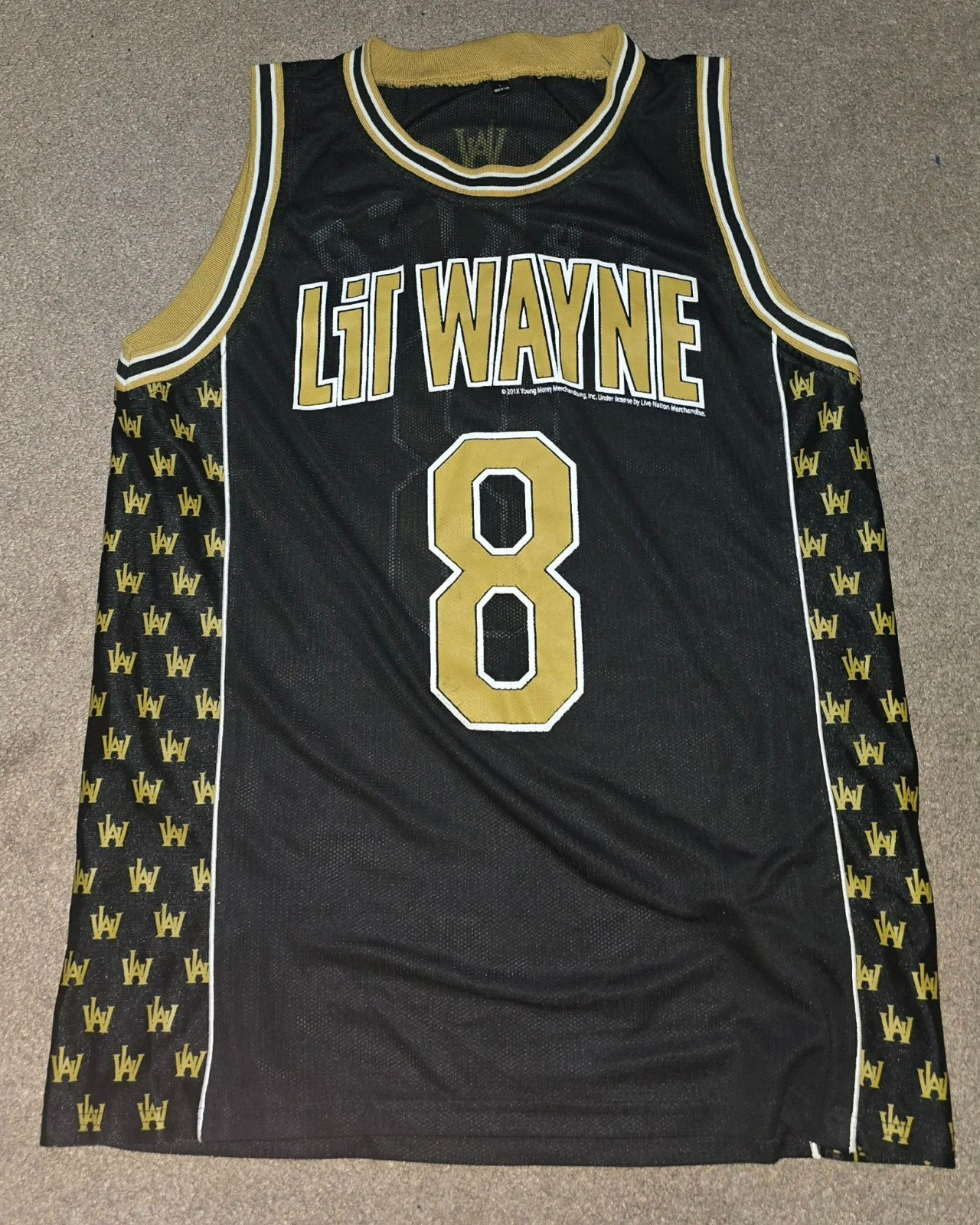 Lil Wayne Carter Black Basketball Jersey Large