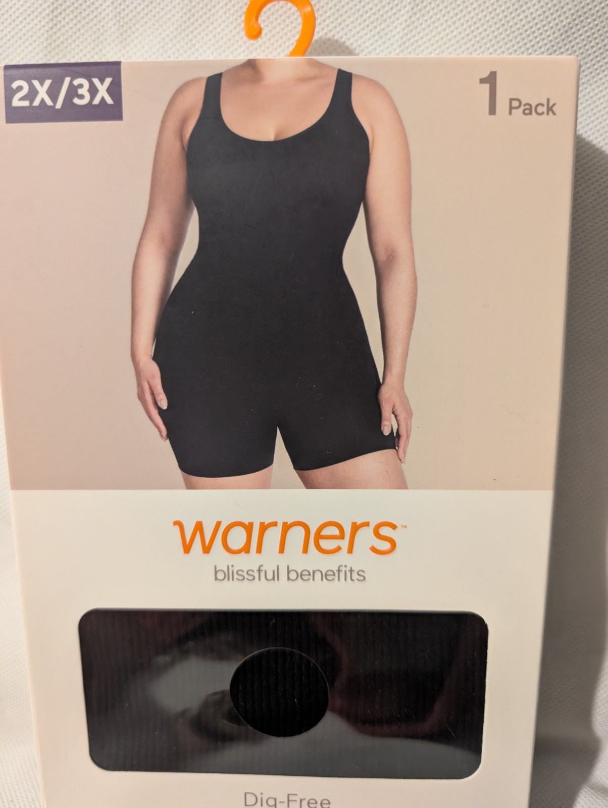 Warner’s Shapewear Bodysuit Tummy Control Seamless Smoothing Romper Black 2X/3X