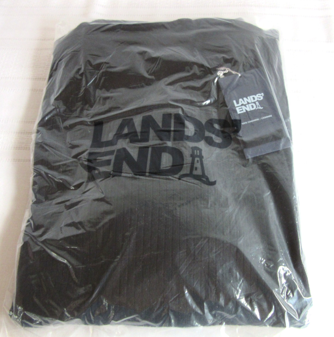 Lands’ End100% CASHMERE 3X Sweater Tunic in Deep Black #513525 NEW!